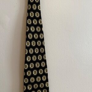 Wolfmark Men's Black Boston Bruins Tie OS